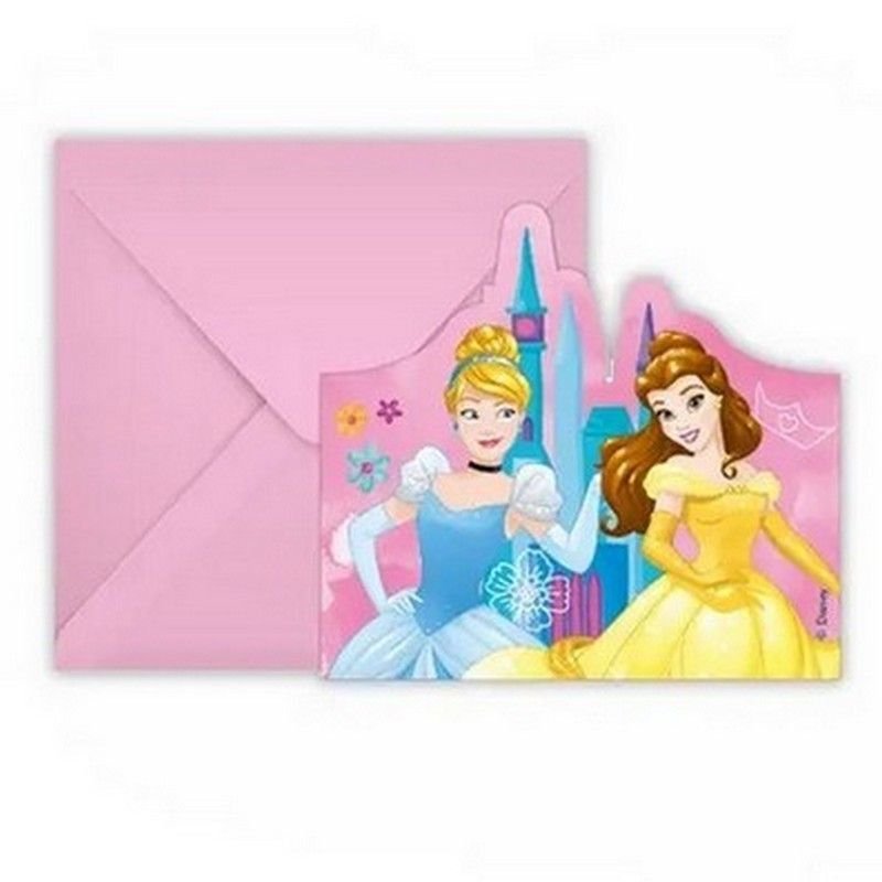 6 INVITI PER LE PRINCIPESSE DISNEY
