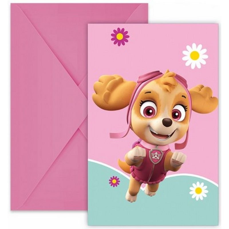 6 INVITI PER SKYE PAW PATROL