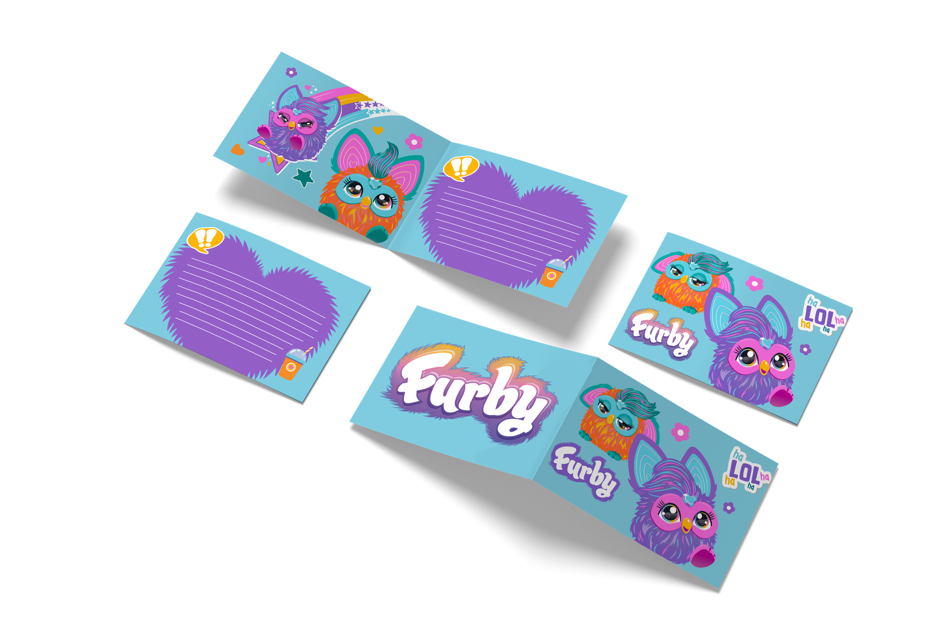 6 Invitaciones Furby