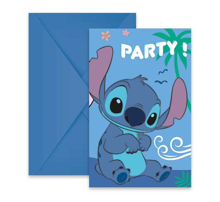 6 Invitaciones Stitch