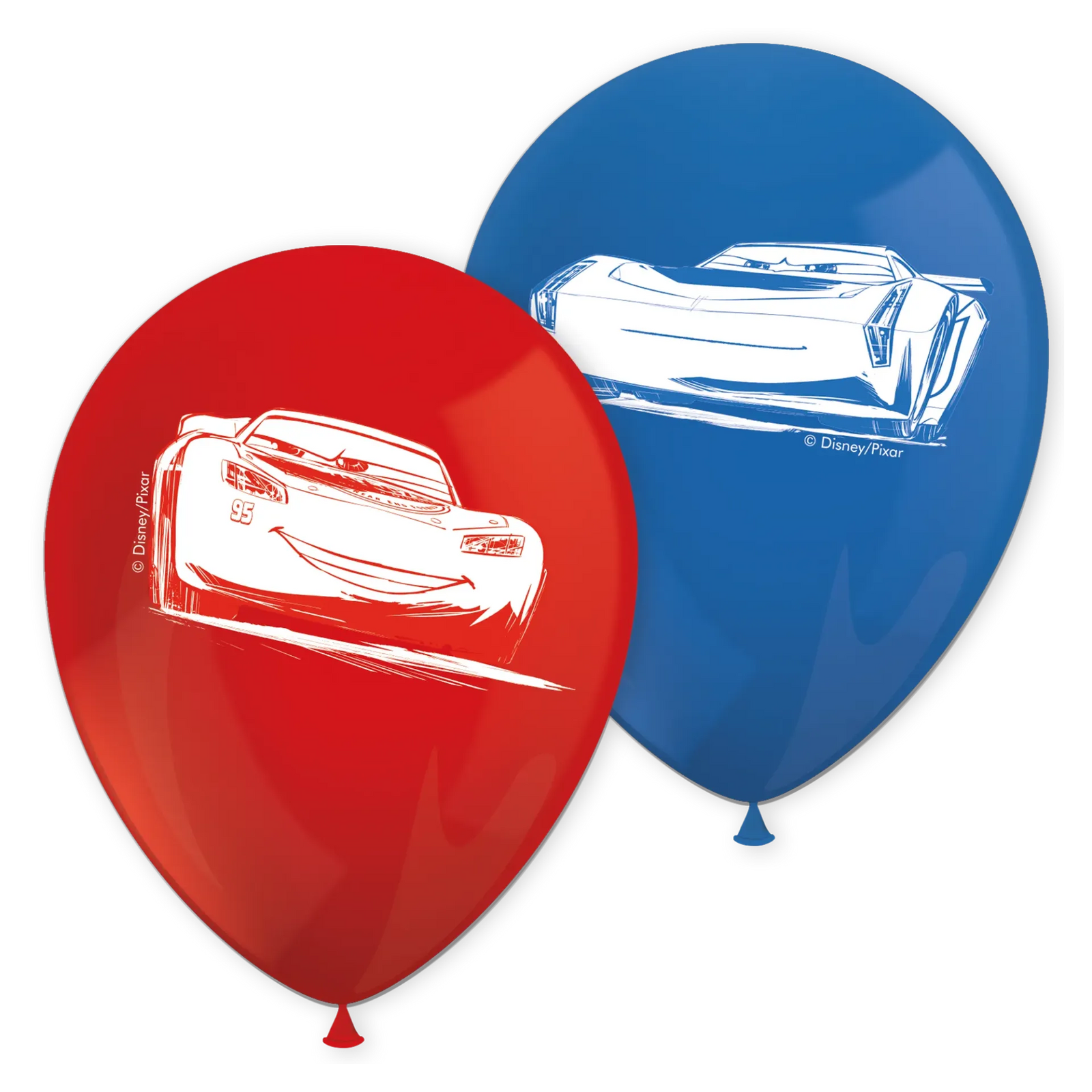 8 GLOBOS DE LATEX CARS