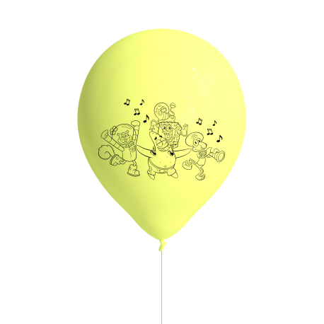 8 ballons en latex Bob l'éponge