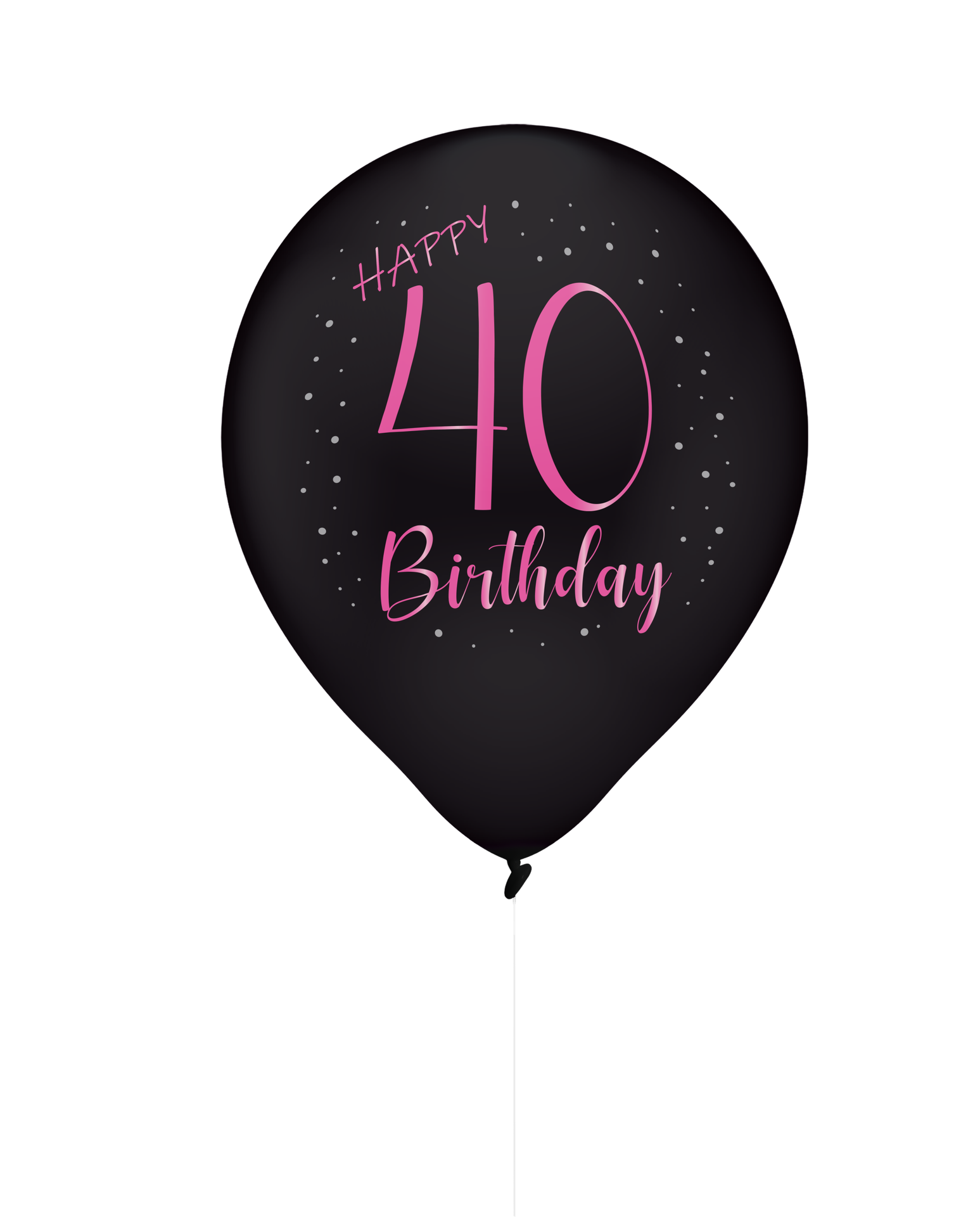 8 Globos Latex Elegant Pink 40 años