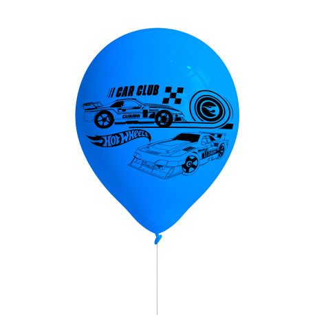 8 Globos Latex Hot Wheels