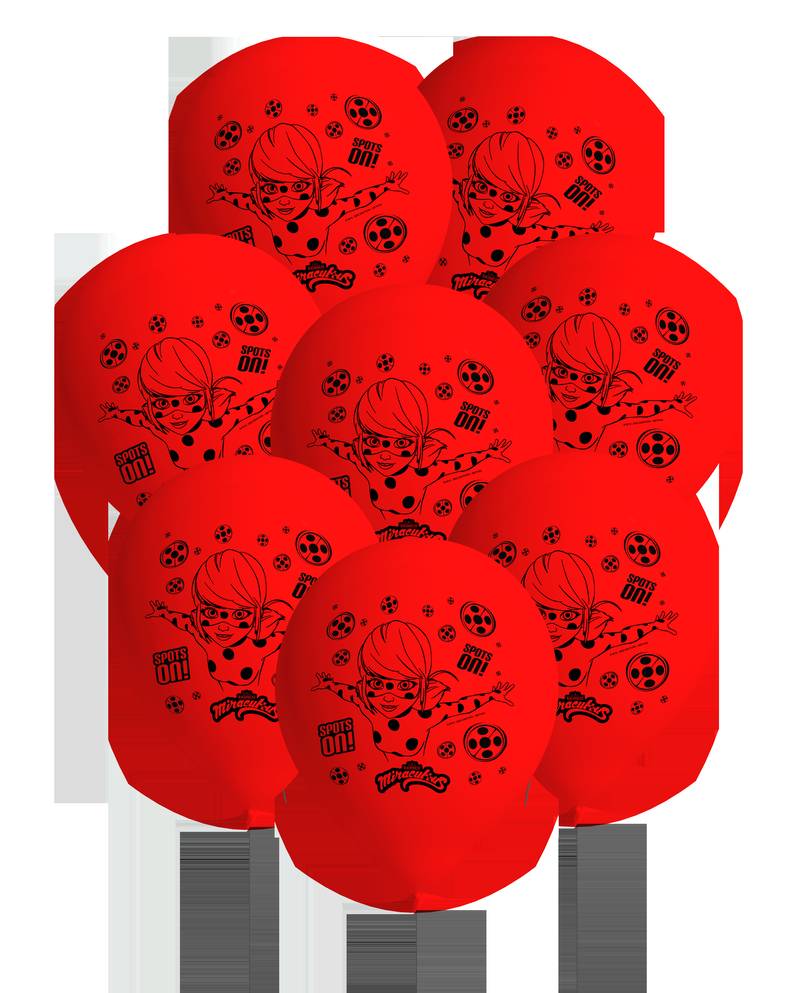 8 Ladybug Latex Balloons