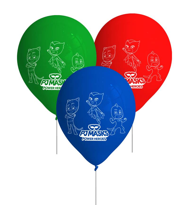 8 Globos Latex Pj Masks