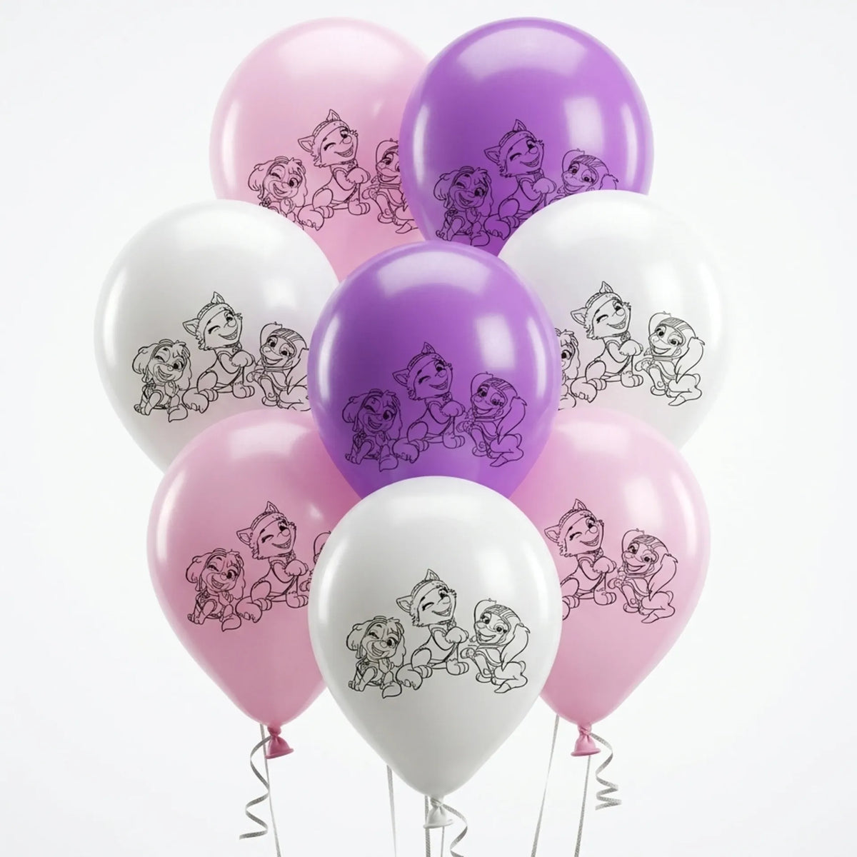 8 Globos Latex Skye