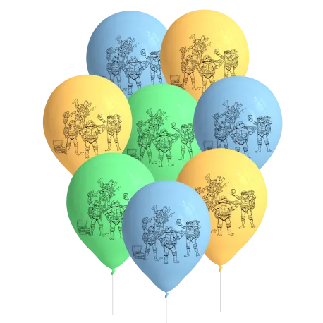 8 palloncini in lattice delle Tartarughe Ninja