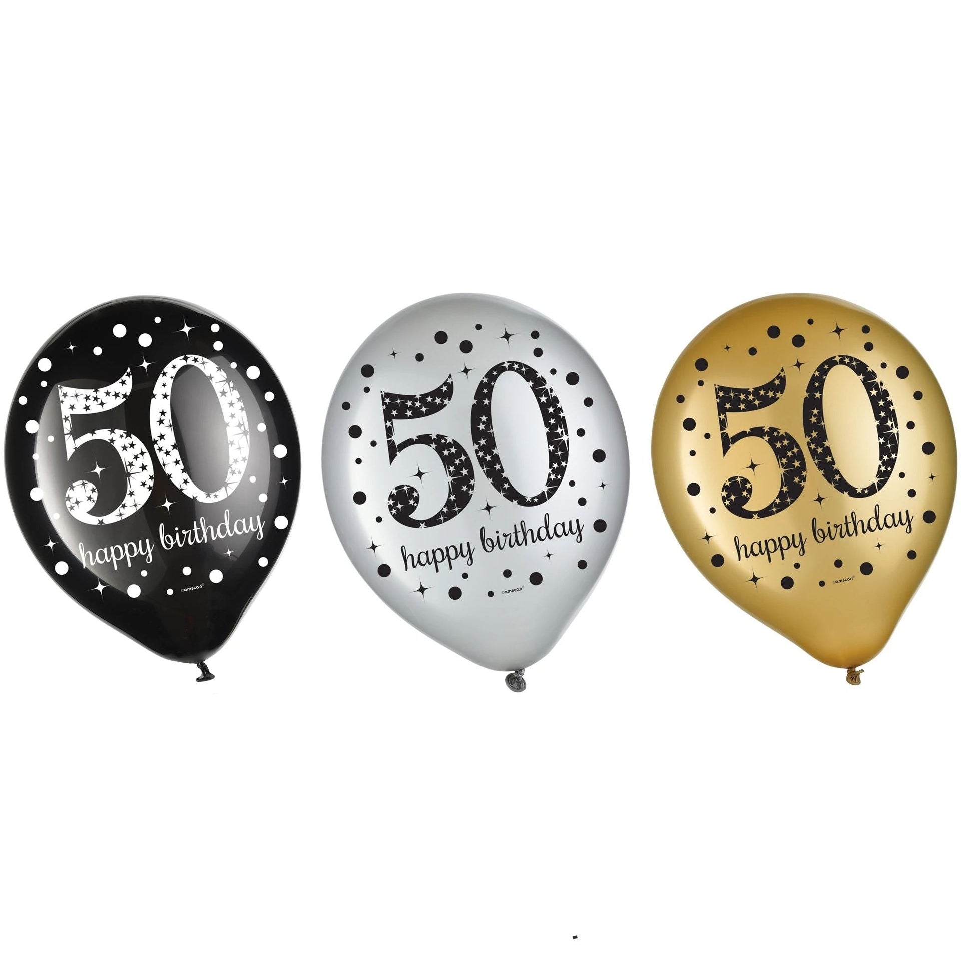 8 Globos de Látex 50 Años Elegante