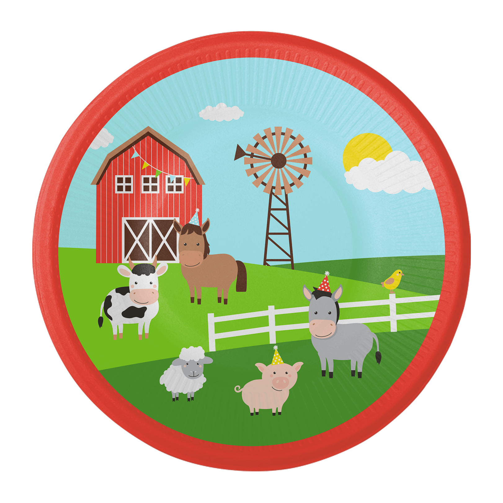 8 PLATOS 18 CM FARM ANIMALS