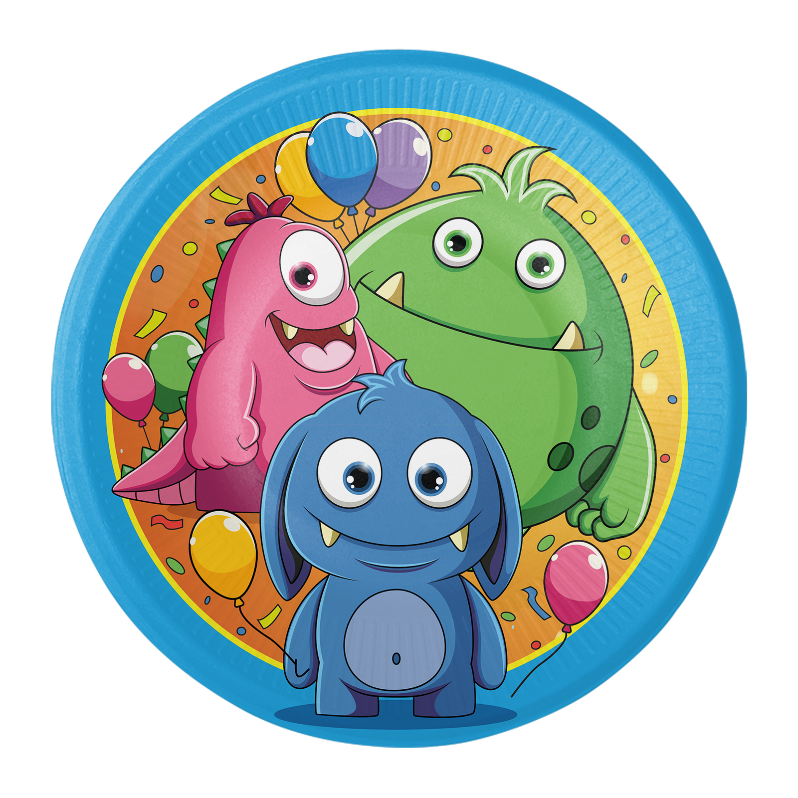 8 PLATOS 18 CM FUN MONSTERS