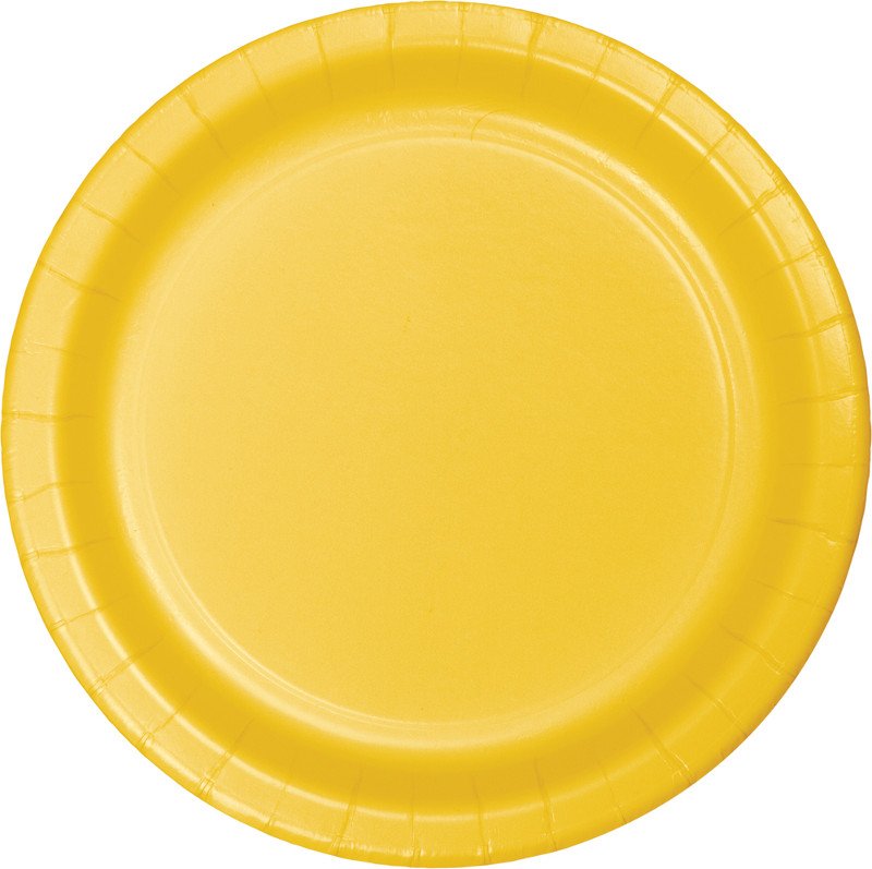 8 PIASTRE 18 CM SCUOLABUS GIALLO
