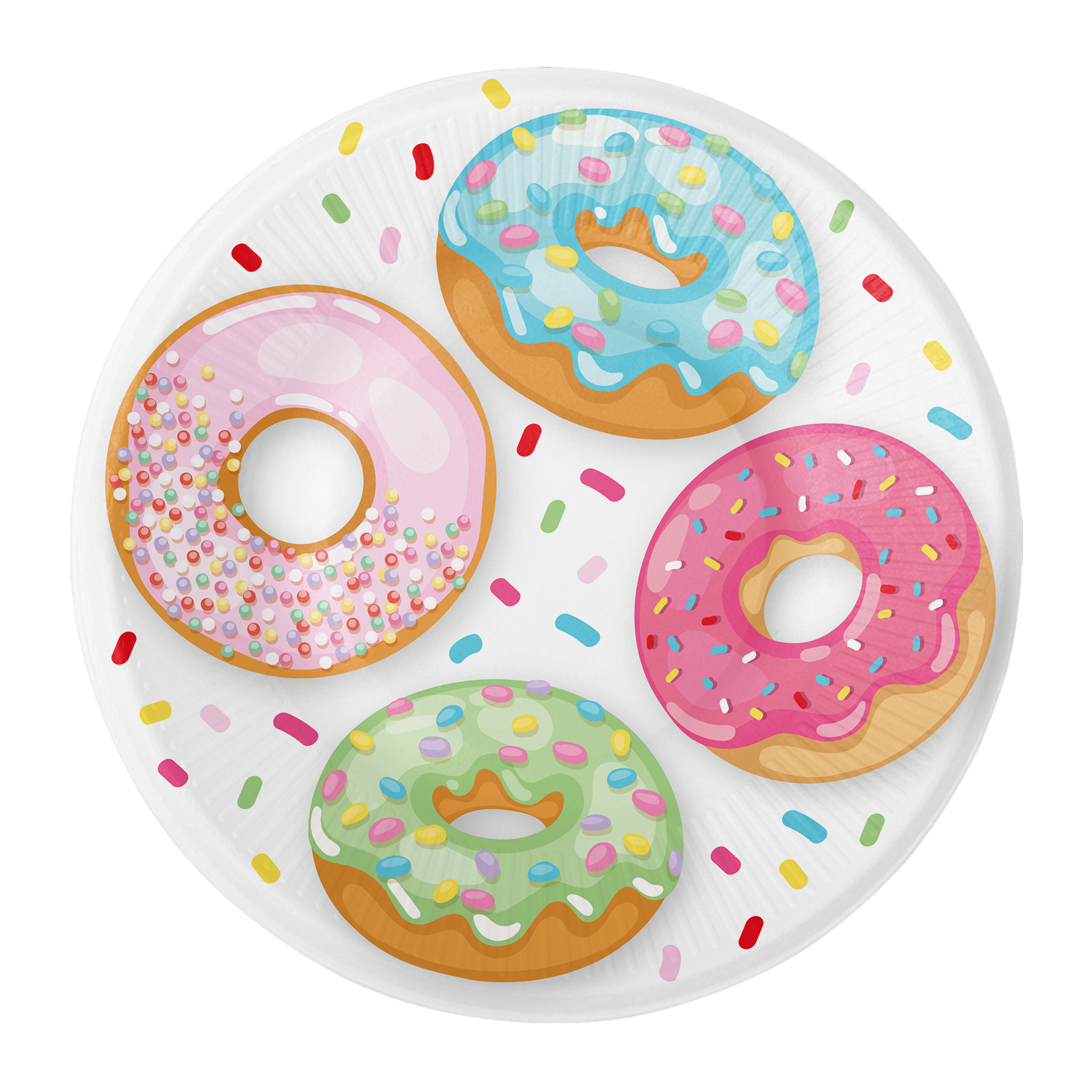 8 PLATOS 18 CM SURTIDOS DONUT TIME