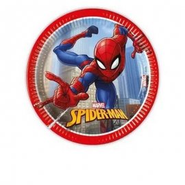 8 PIATTI SPIDERMAN 20 CM