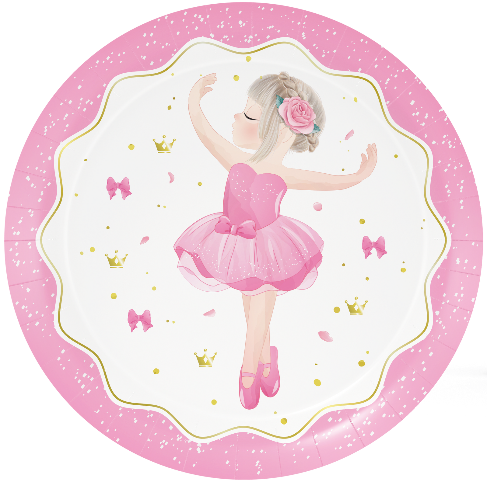 8 Platos 23 cm Ballet Party