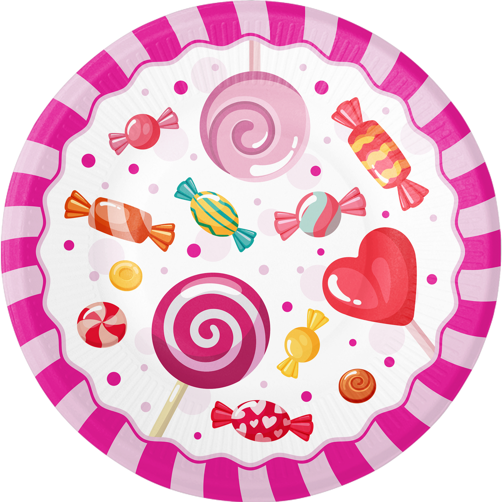8 PLATOS 23 CM CANDY PARTY