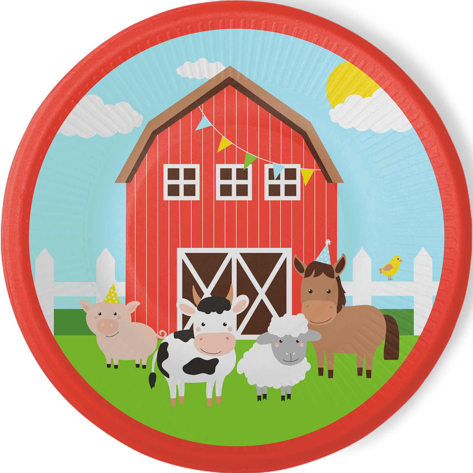 8 PLATOS 23 CM FARM ANIMALS