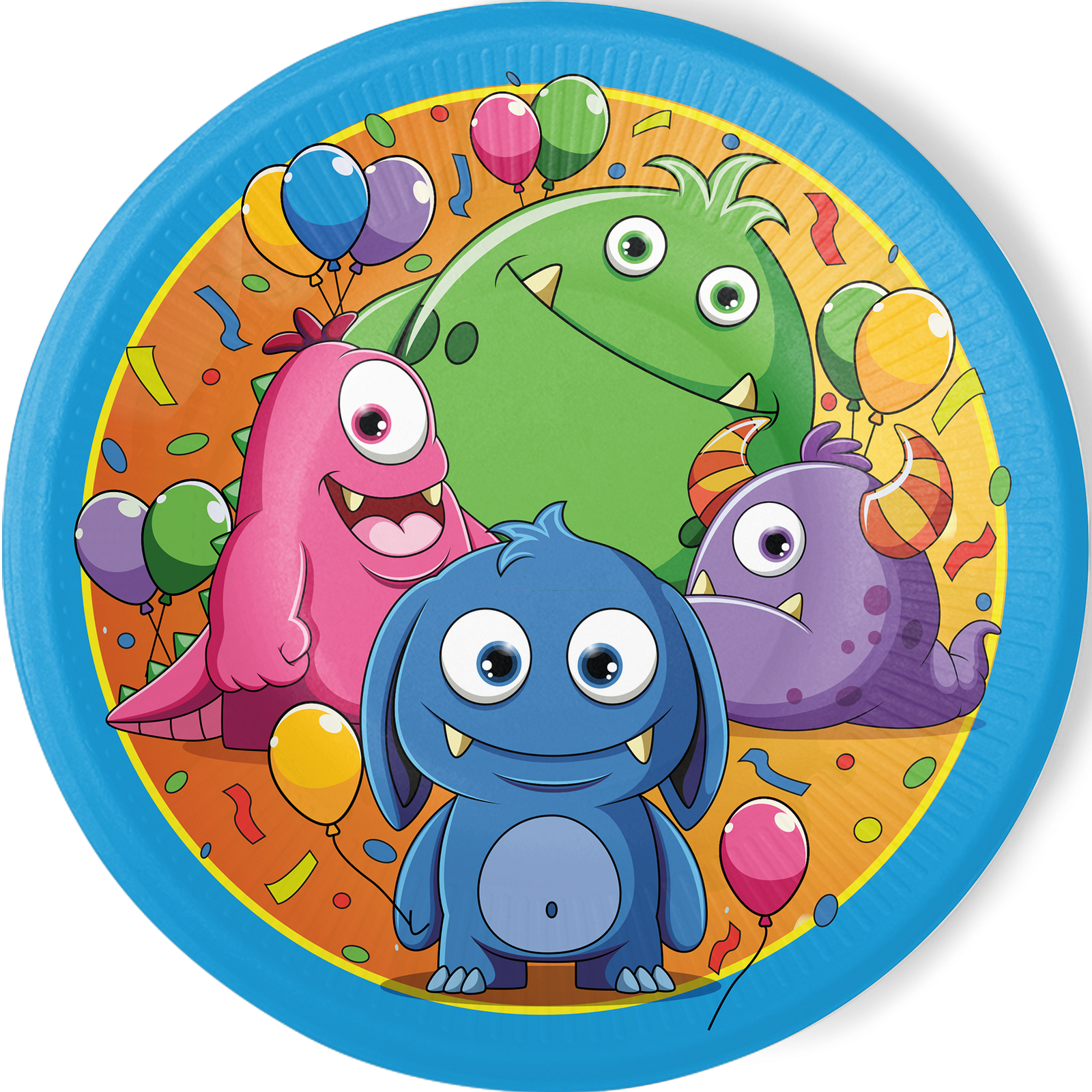 8 PLATOS 23 CM FUN MONSTERS