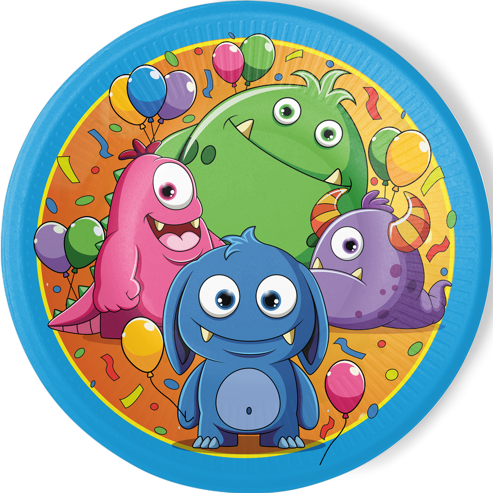 8 PLATOS 23 CM FUN MONSTERS