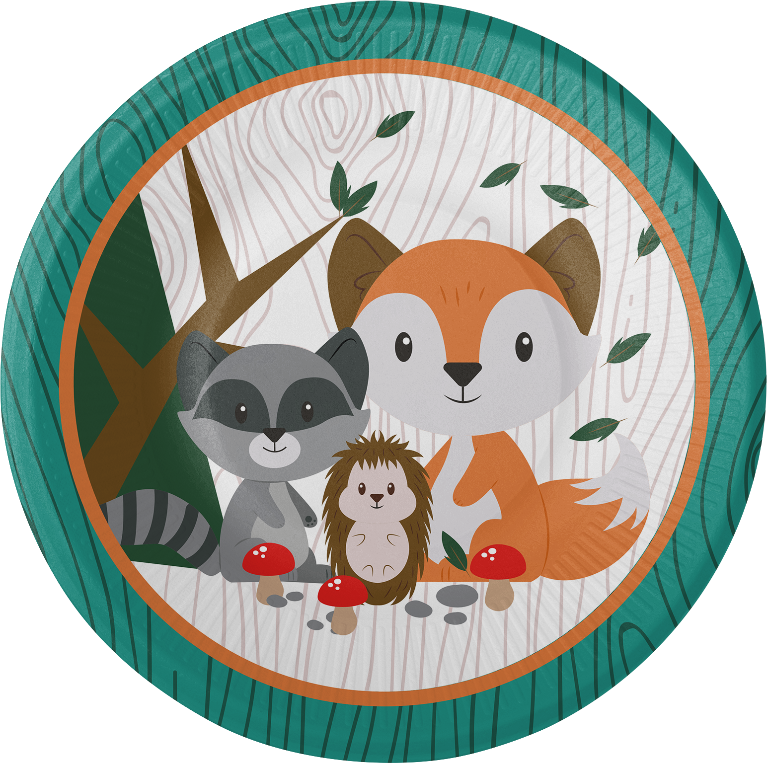 8 Platos 23 cm Forest Animals