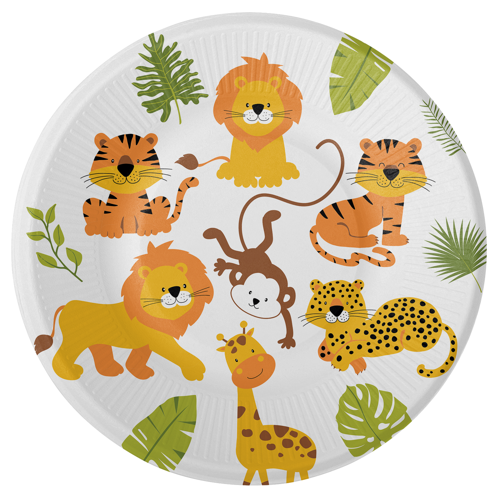 8 PLATOS 23 CM JUNGLE ANIMALS