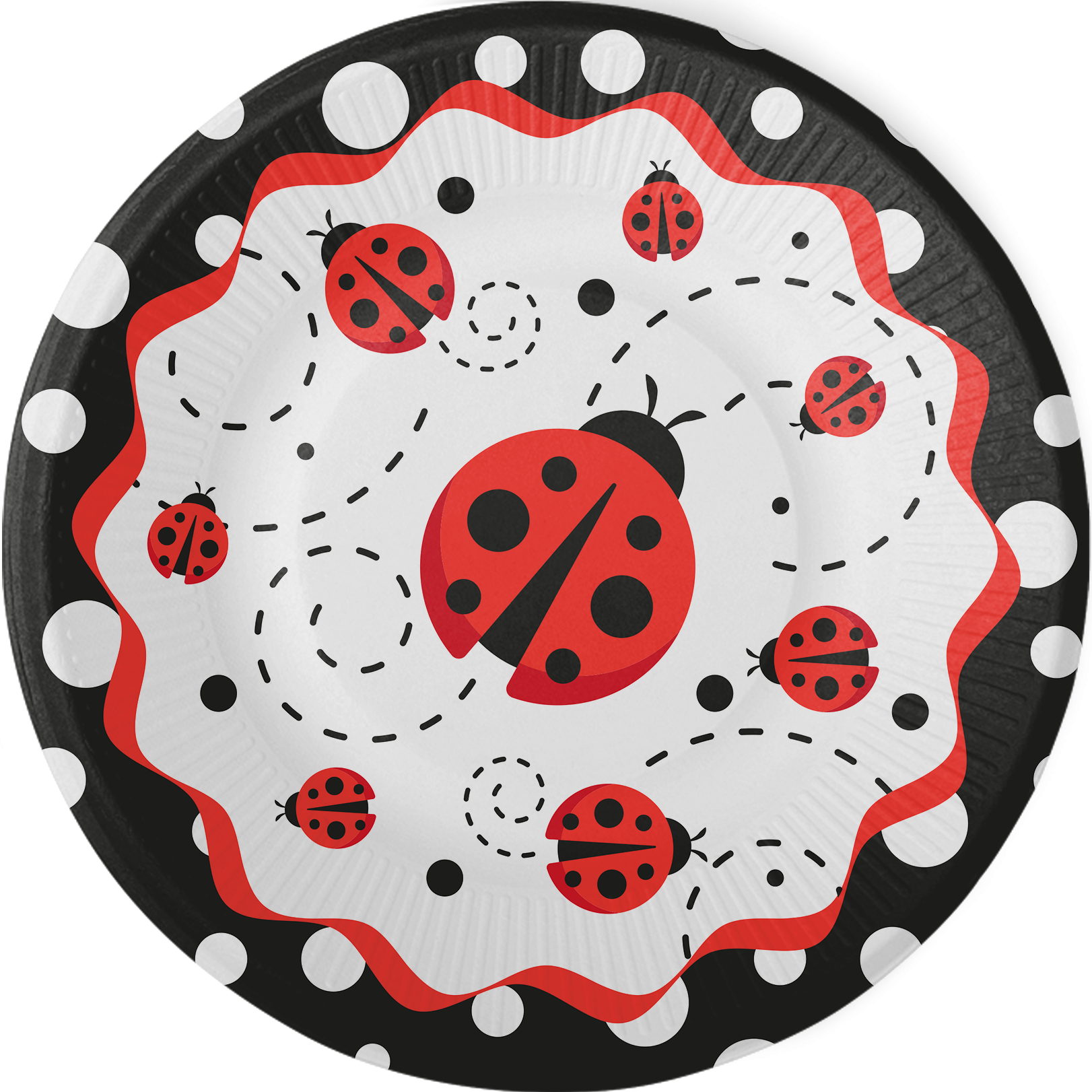 8 PLATOS 23 CM LADYBUG FANCY