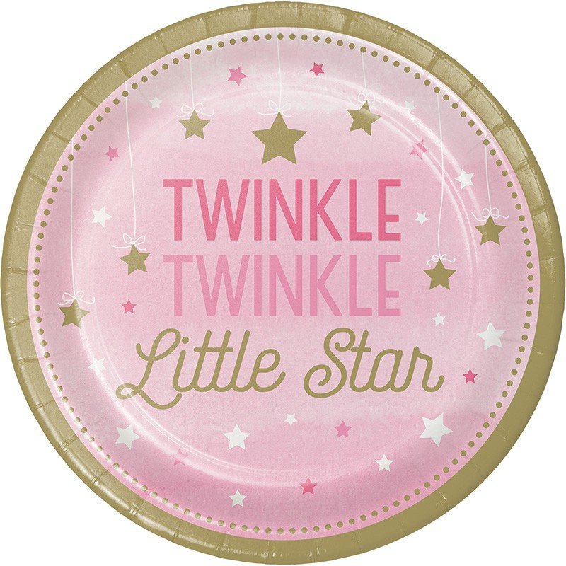 8 PLATOS 23 CM ONE LITTLE STAR - GIRL