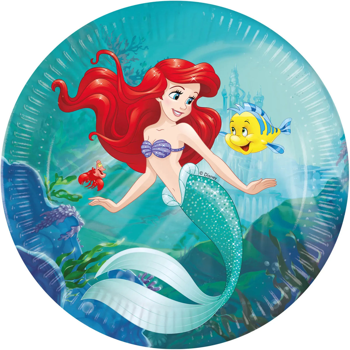 8 PLATOS 23 CM SIRENITA ARIEL