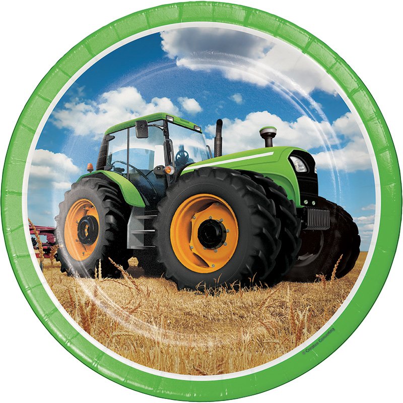 8 PLAQUES 23 CM TEMPS DE TRACTEUR