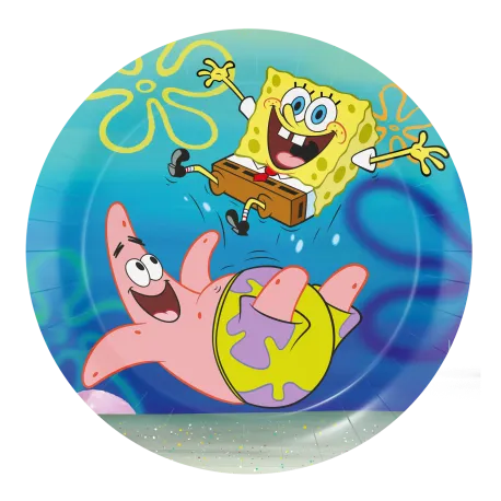 8 Platos 18 cm Bob Esponja
