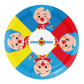 8 Piatti 18 Cm Clown Plim Plim