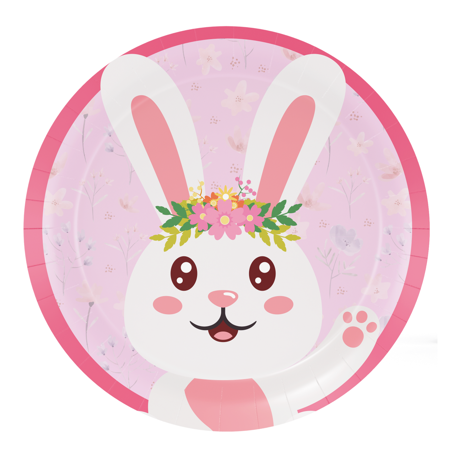 8 Platos 18 cm 1ST BIRTHDAY BUNNY