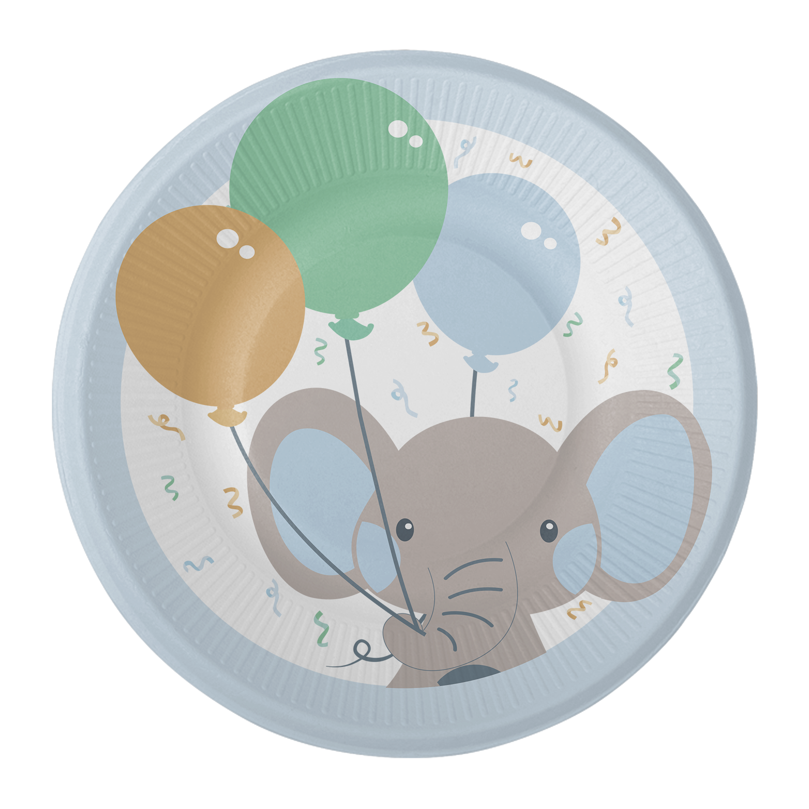 8 Platos 18 cm Blue Elephant