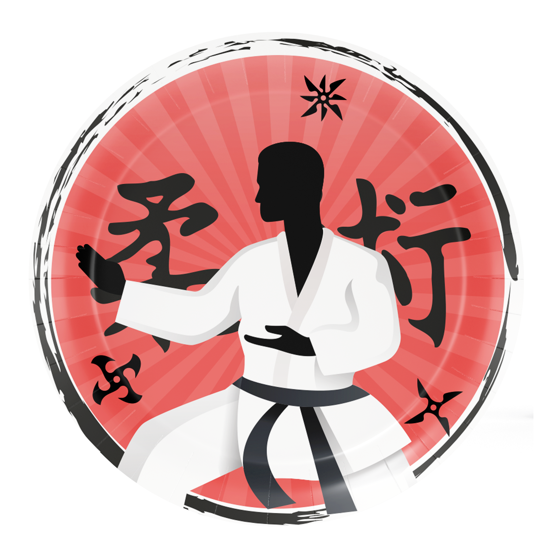 8 Platos 18 cm KARATE PARTY