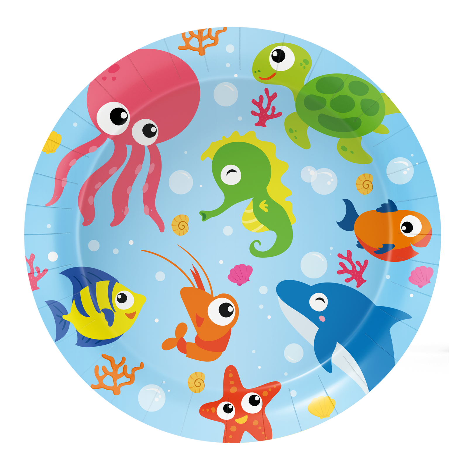8 Platos 18 cm OCEAN PARTY