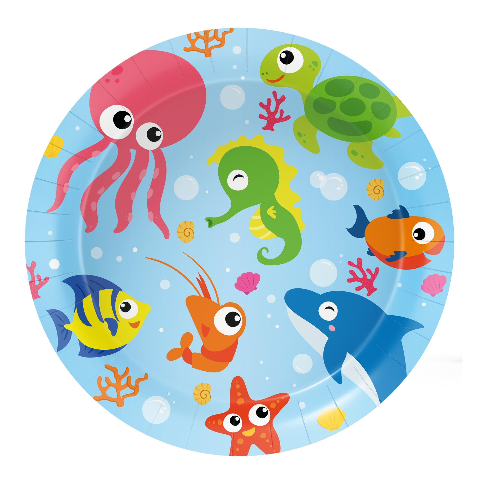 8 Platos 18 cm OCEAN PARTY