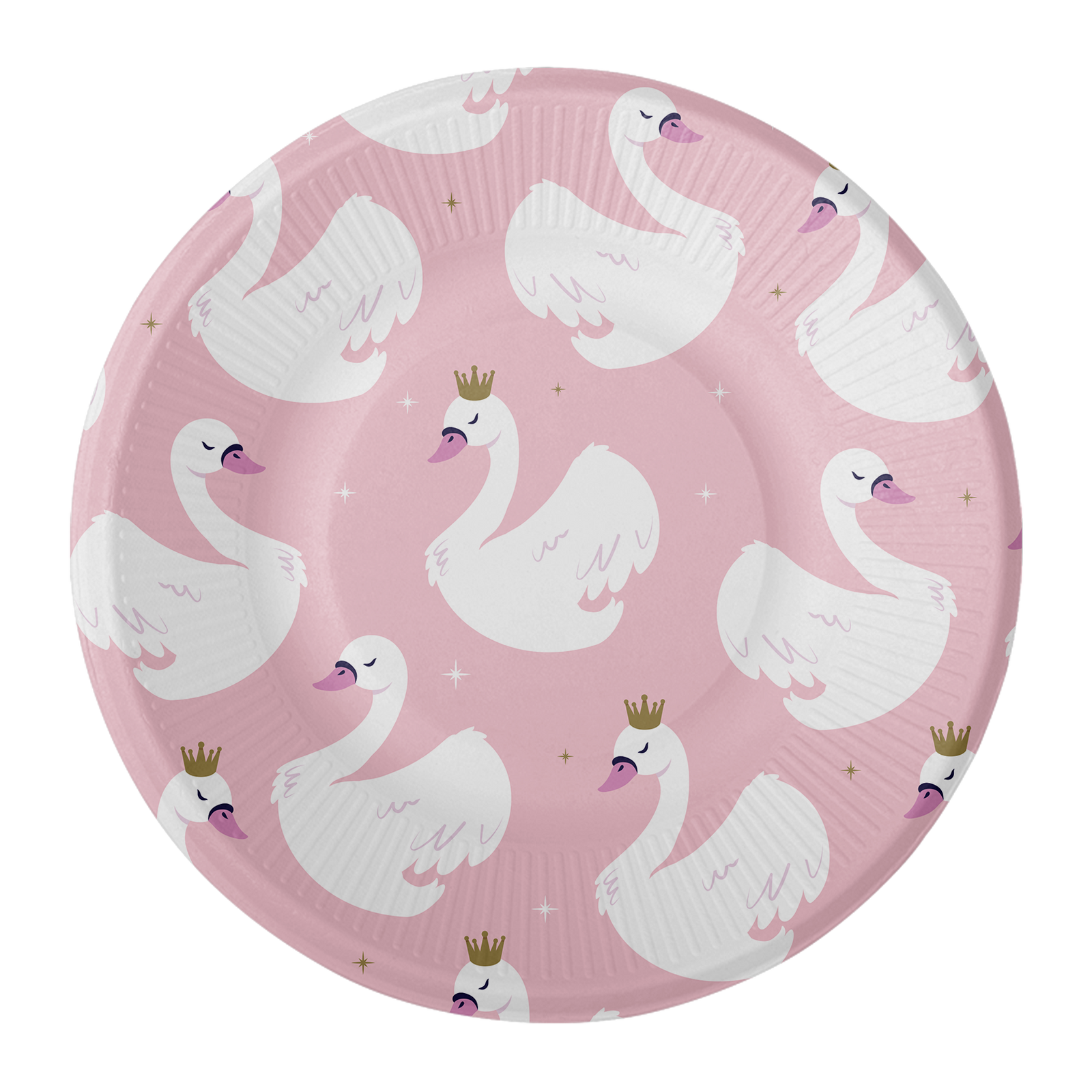 8 assiettes 18 cm STYLISH SWAN PARTY