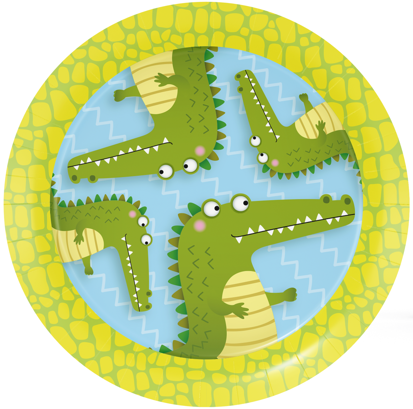 8 assiettes 23 cm ALLIGATOR PARTY