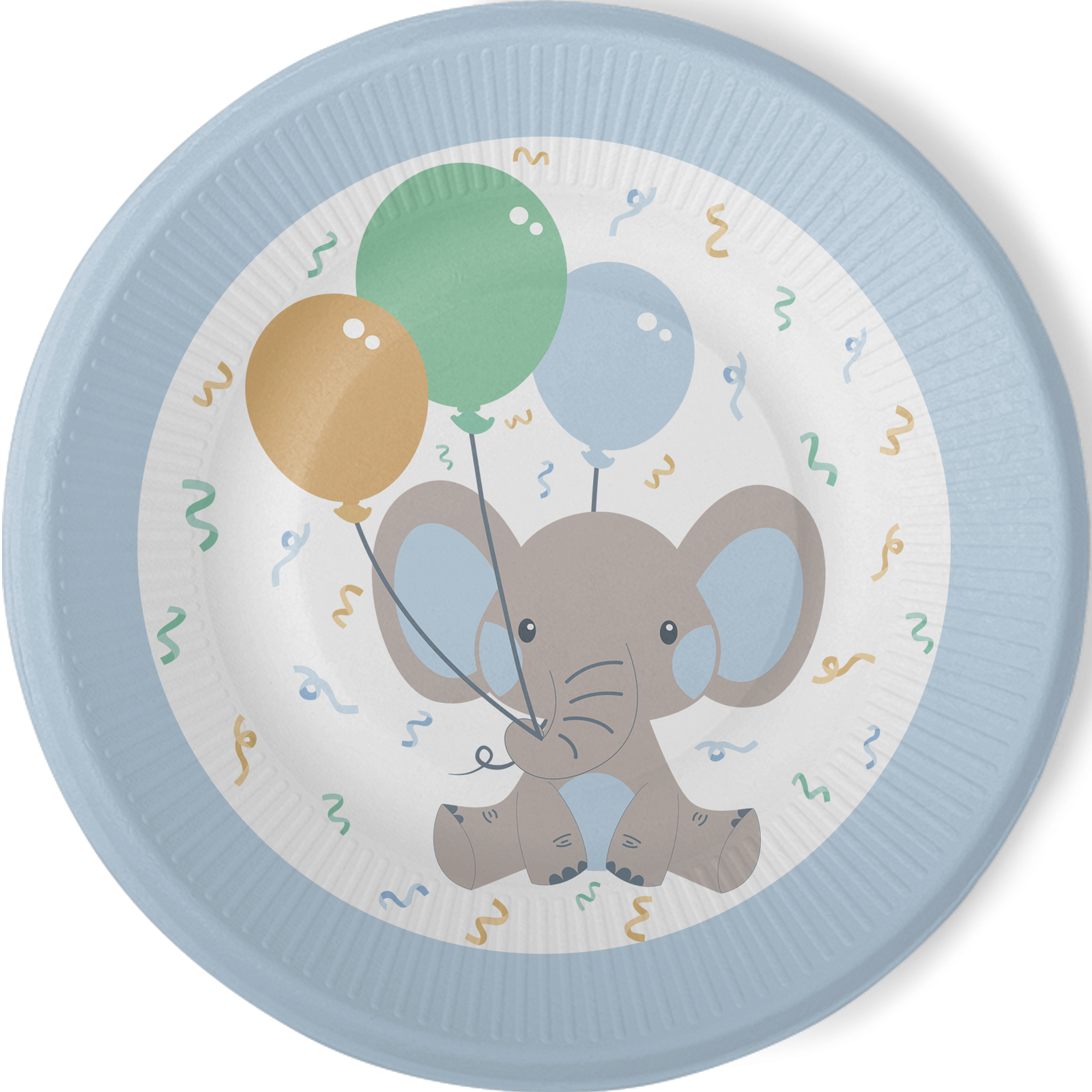 8 Platos 23 cm Blue Elephant