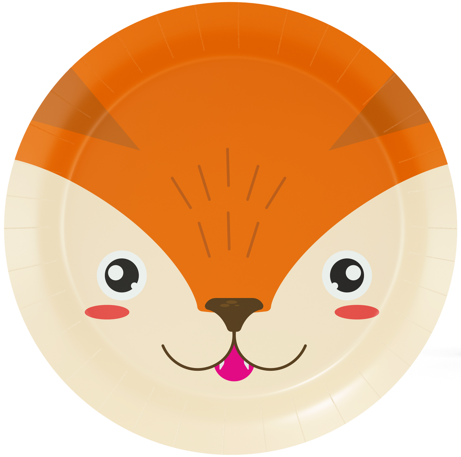 8 Platos 23 cm FOX ANIMAL FACES