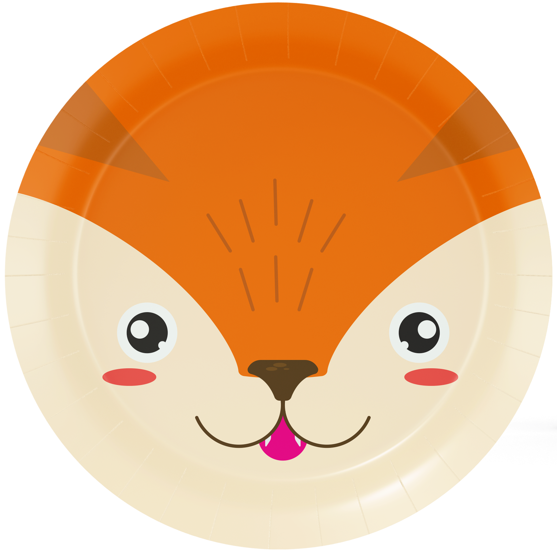 8 Platos 23 cm FOX ANIMAL FACES