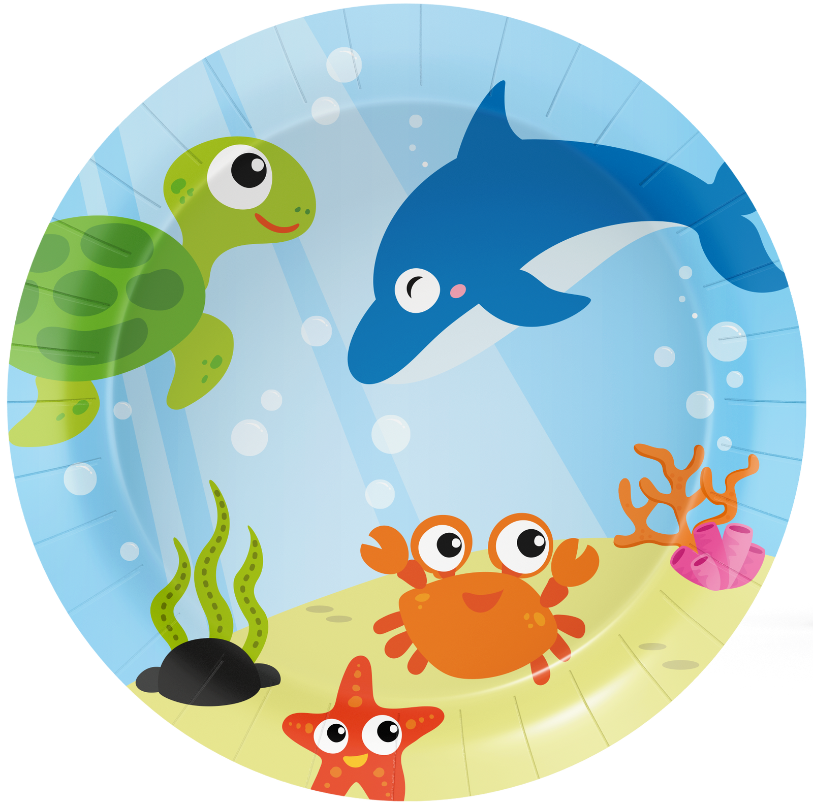 8 Platos 23 cm OCEAN PARTY