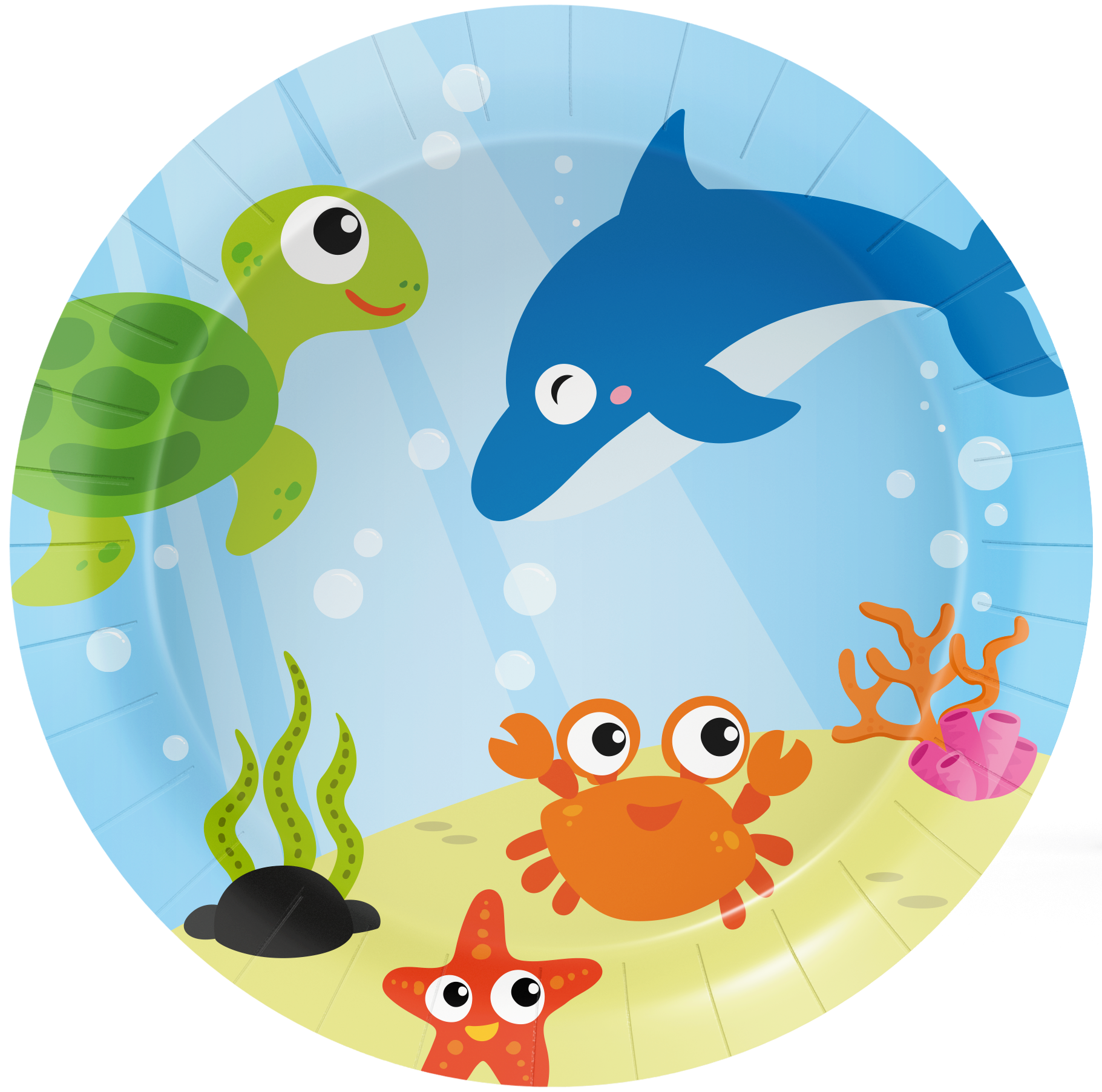 8 Platos 23 cm OCEAN PARTY