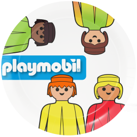 8 assiettes Playmobil de 23 cm