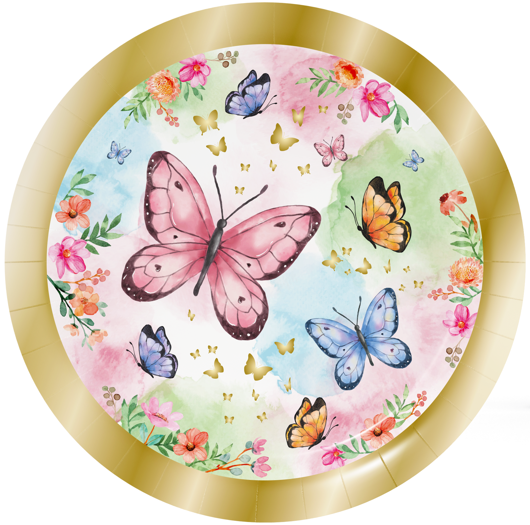 8 Platos Butterfly Shimmer 23 Cm