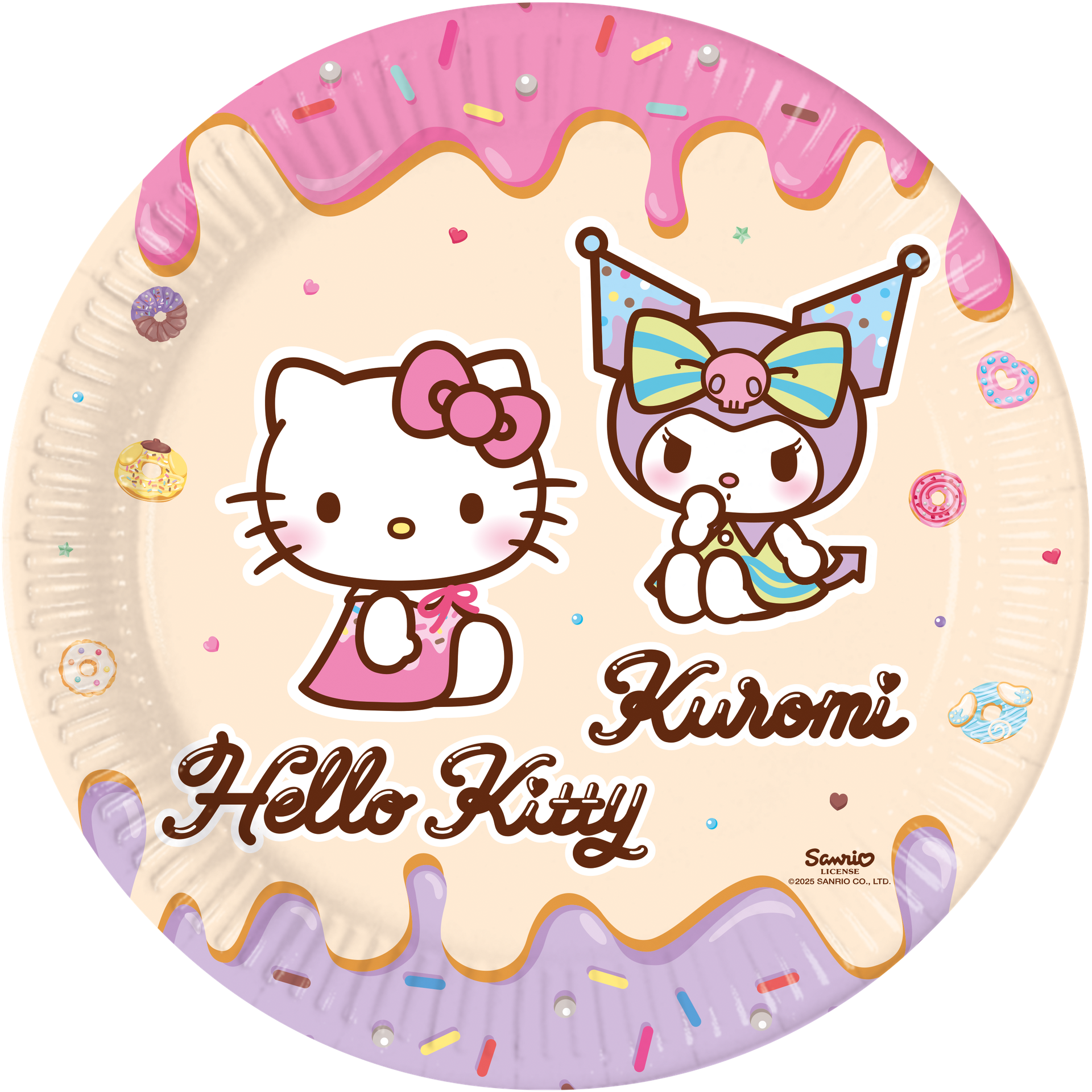 8 Platos Kuromi 23 cm