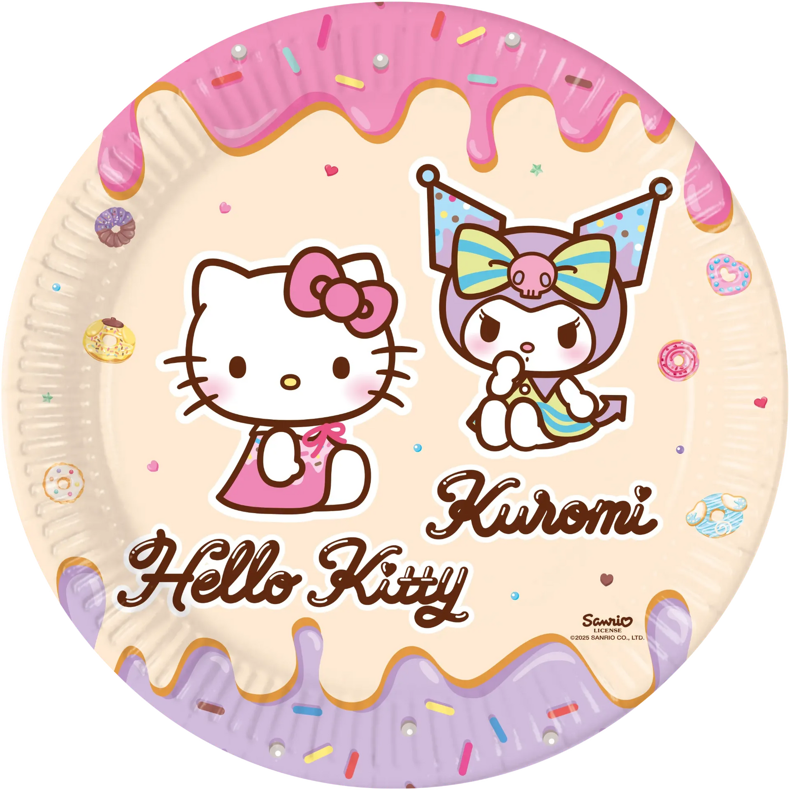 8 Platos Kuromi 23 cm
