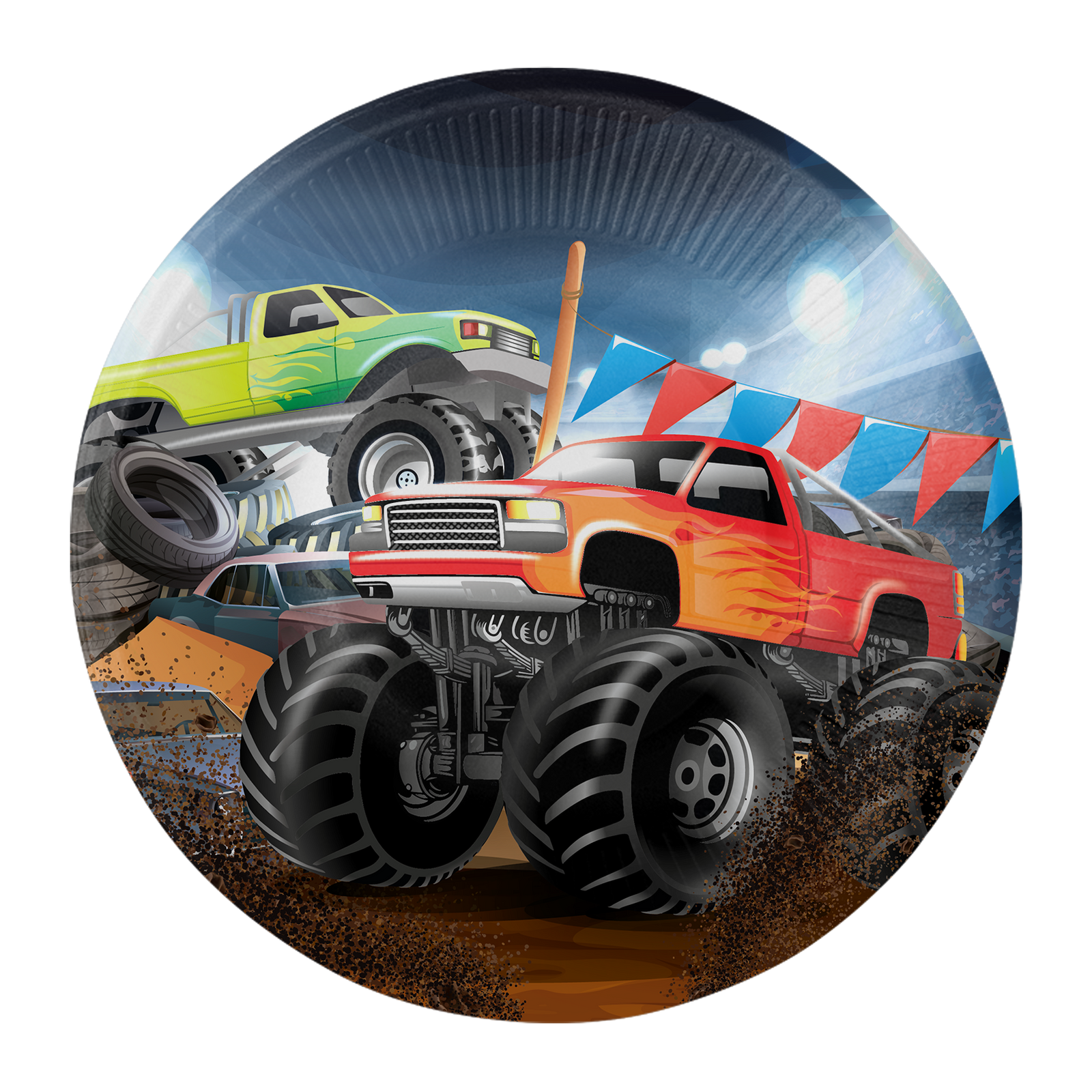 8 plaques de rallye Monster Truck 18 cm