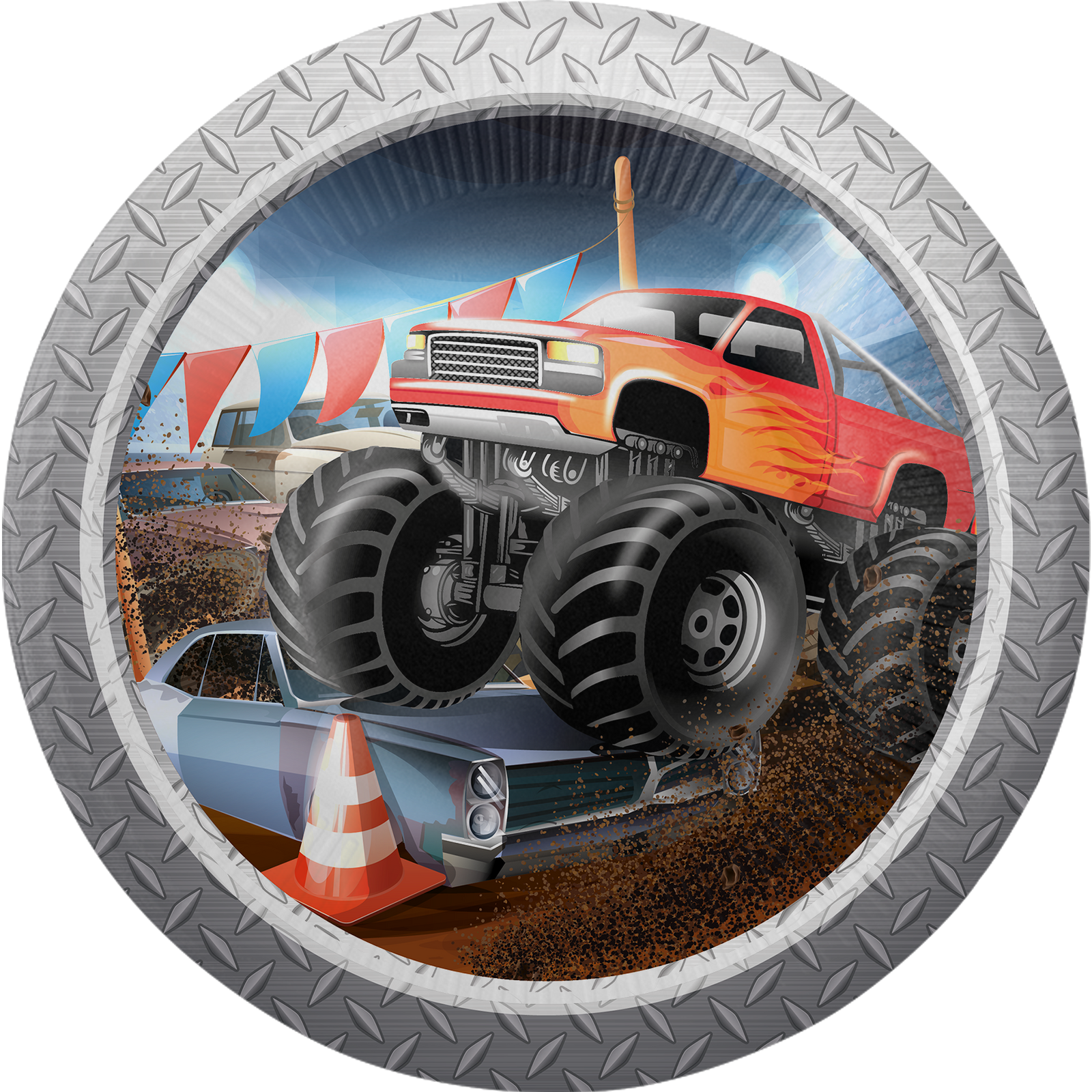 8 plaques de rallye Monster Truck 23 cm