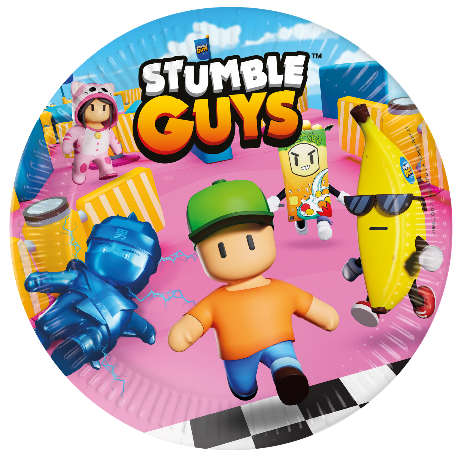 8 Platos Stumble Guys 23 cm